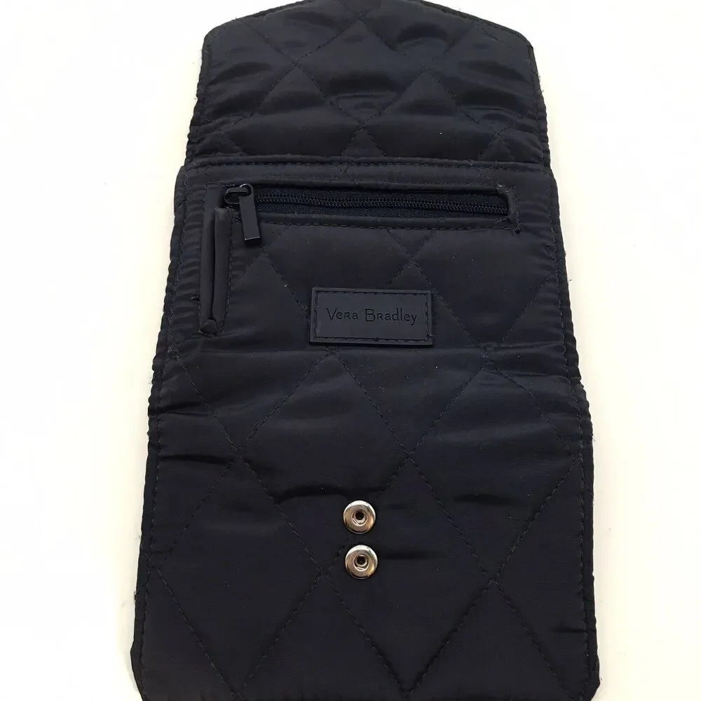 Vera Bradley Wallet Trifold CC ID Cash Quilted Navy Blue Floral Lined 5.5 x 4.5 - Picture 15 of 15
